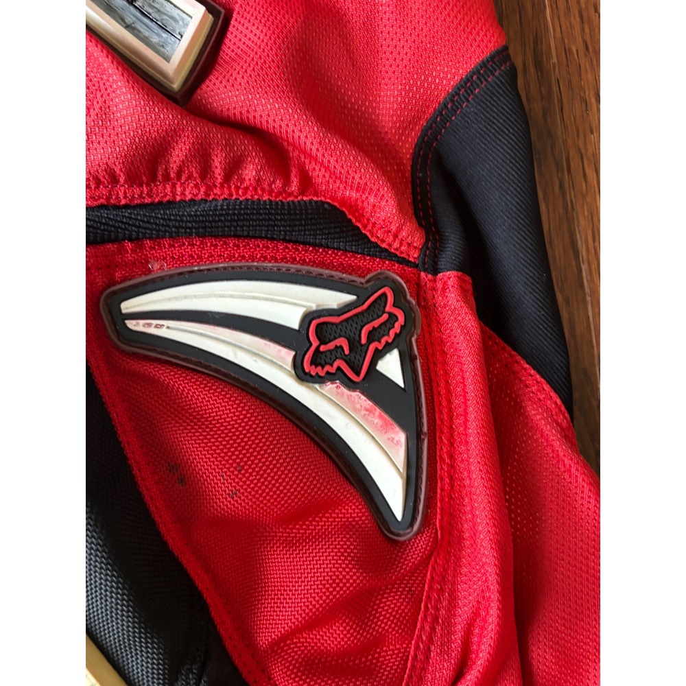 Fox Racing Motocross Pants Mens 32 Red Black White MX Dirt Bike Riding Gear - Picture 9 of 11